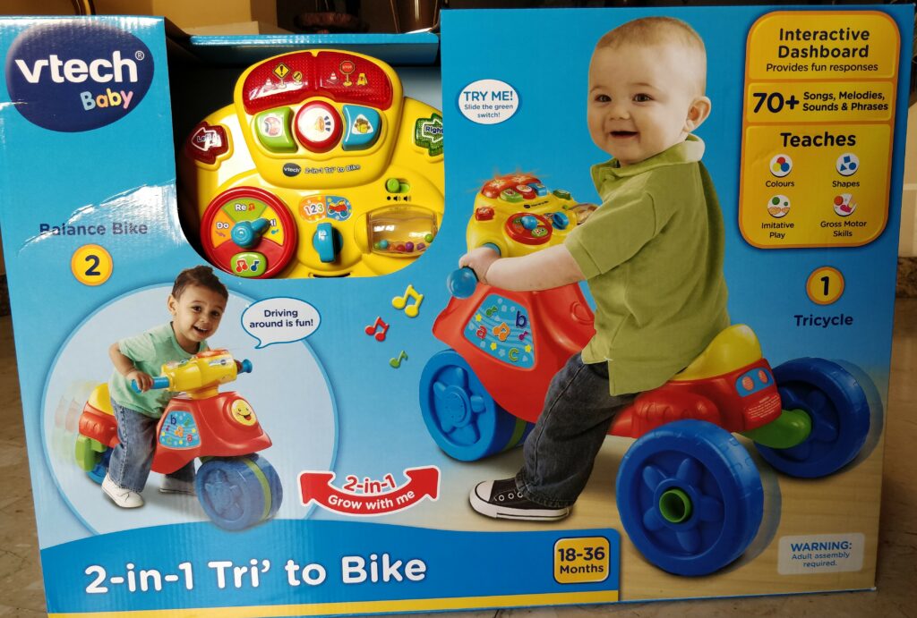 The wheels on the VTech BIKE go round and round 🏍️